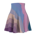 Women's Skater Skirt | Abstract Pastel Wave Midi