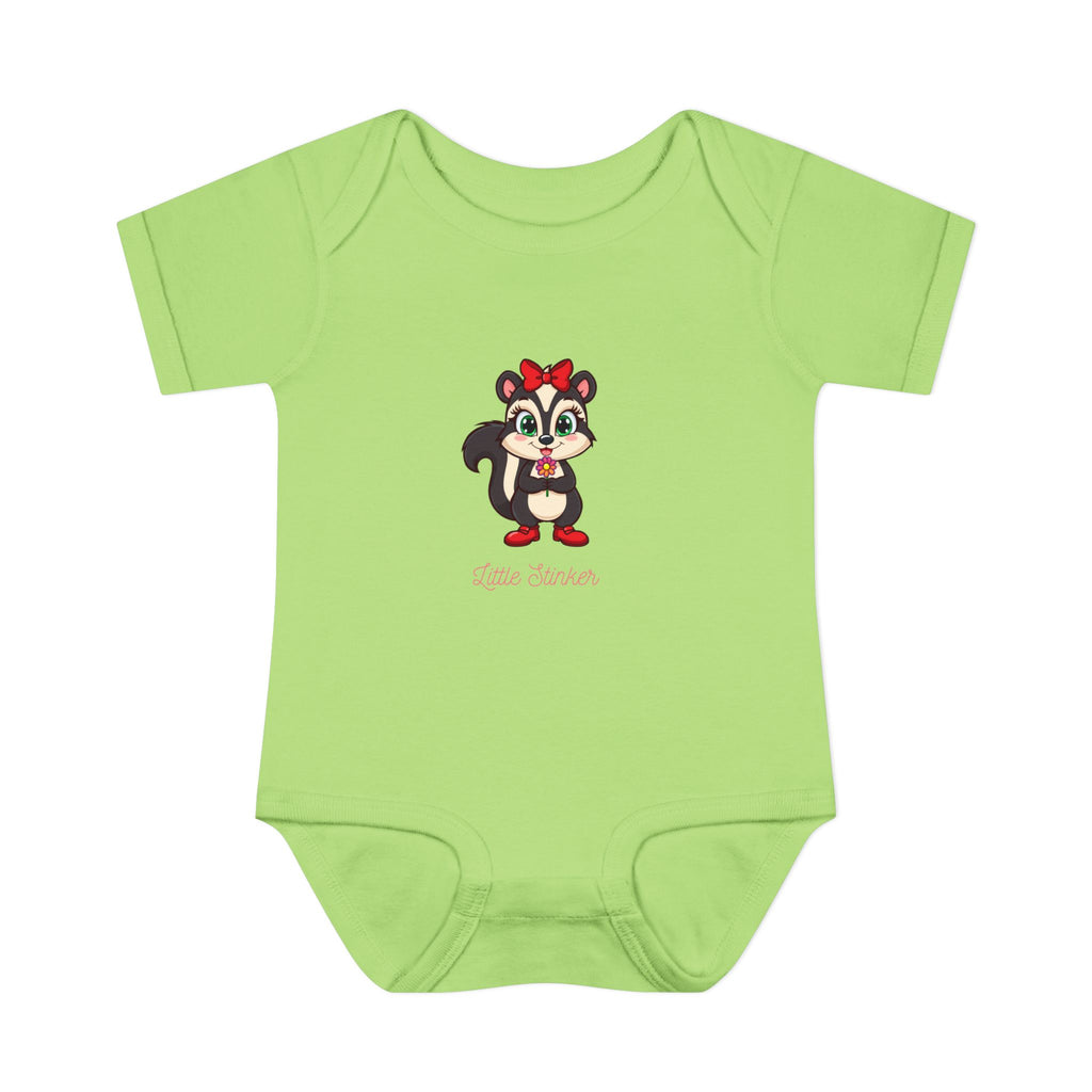 Baby Bodysuit | Cute Skunk Cartoon 'Little Stinker' Graphic Infant Onesie