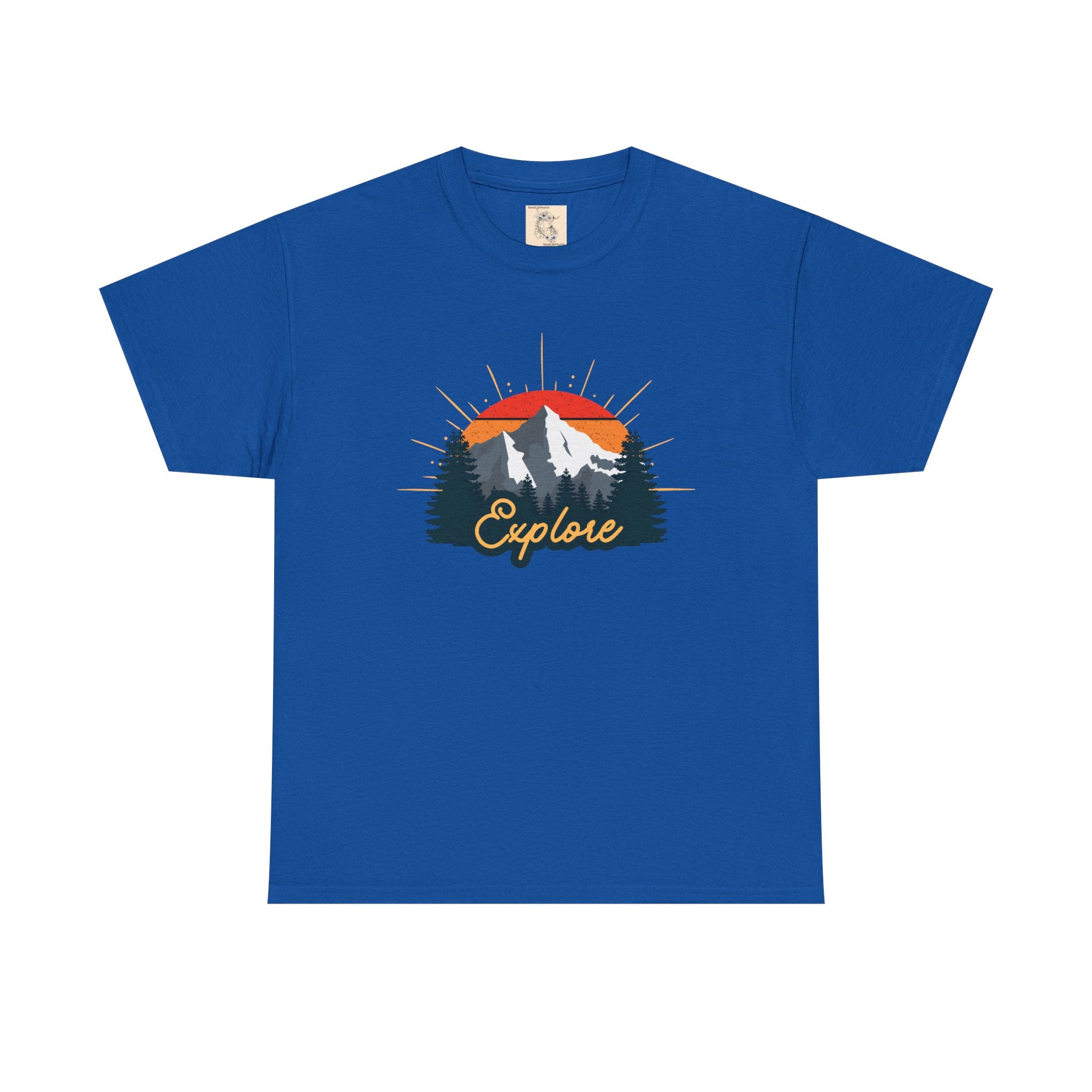 T-Shirt | Vintage Sunset 'Explore' Outdoor Adventure Shirt