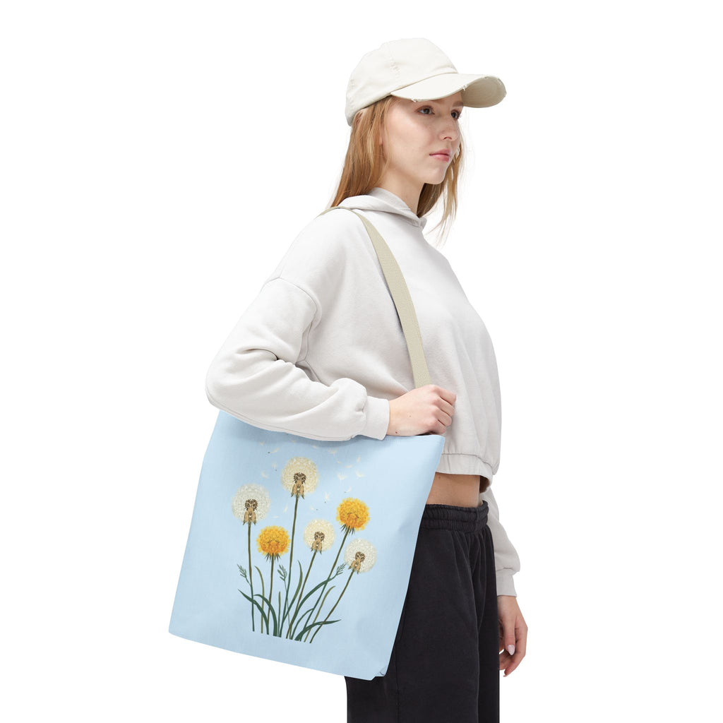 Tote Bag | Dandelions on Light Blue Background