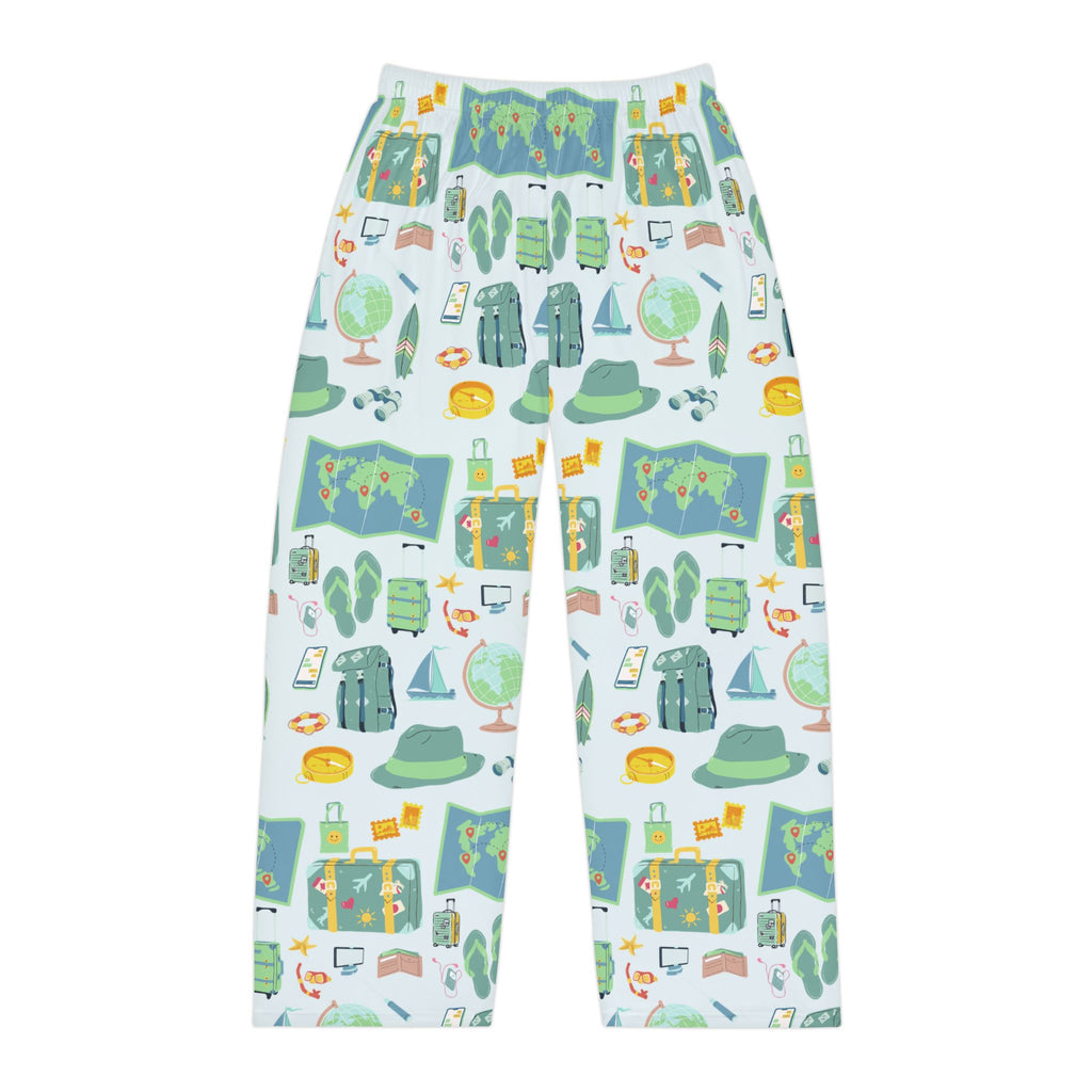 Pajama Pants | Men’s Cozy Travel Print Lounge Sleepwear