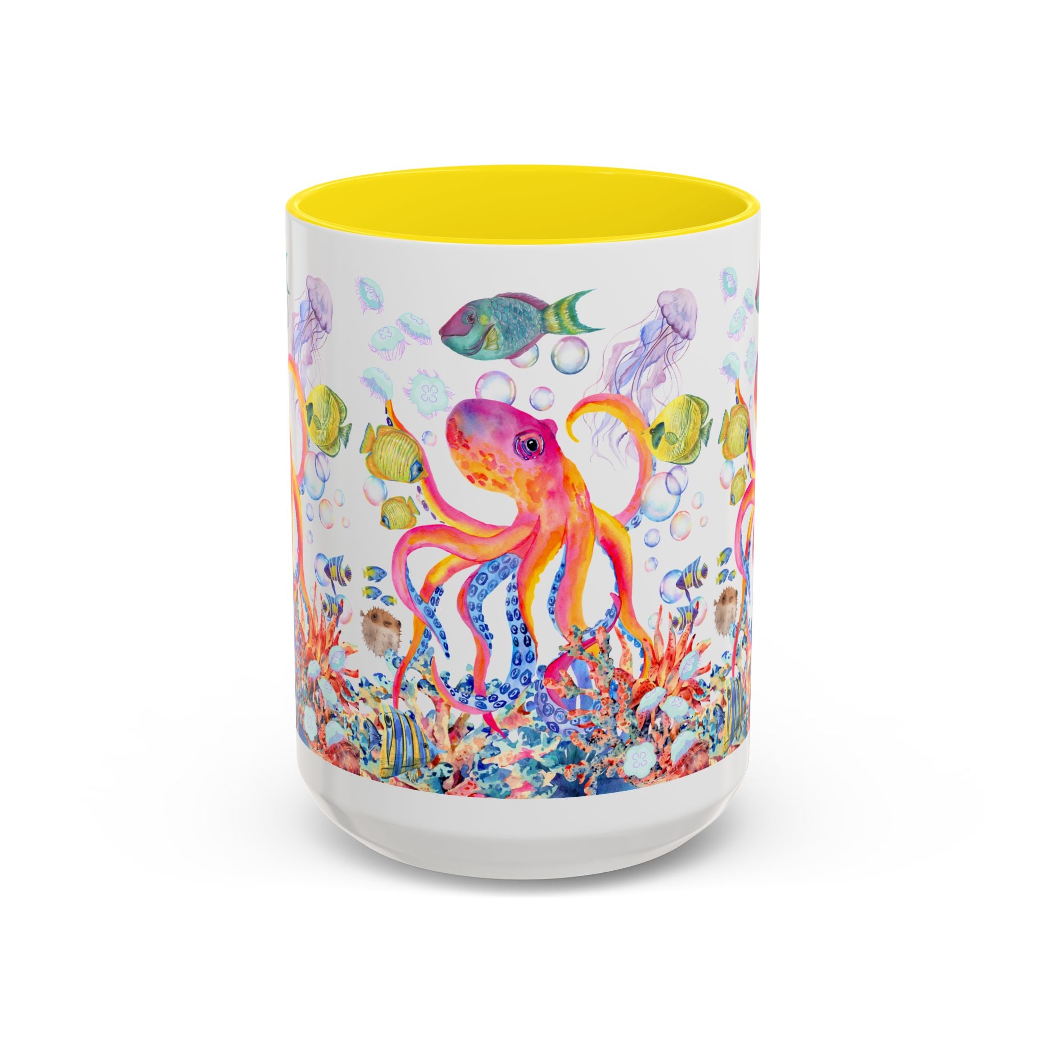 Coffee Mug | Colorful Octopus Accent Mug 11/15oz