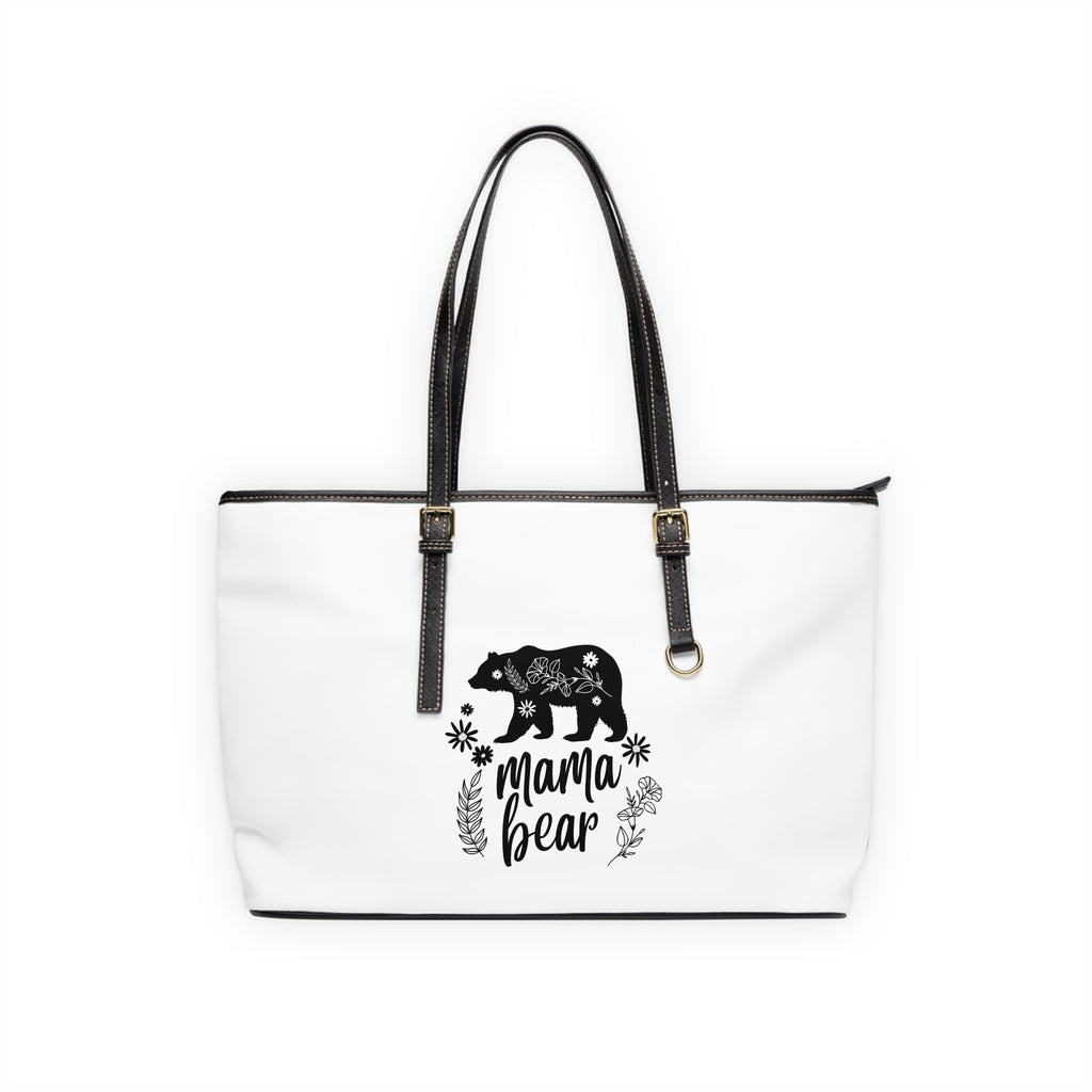 Handbag | 'Mama Bear' Shoulder Bag – Floral Bear Tote for Moms