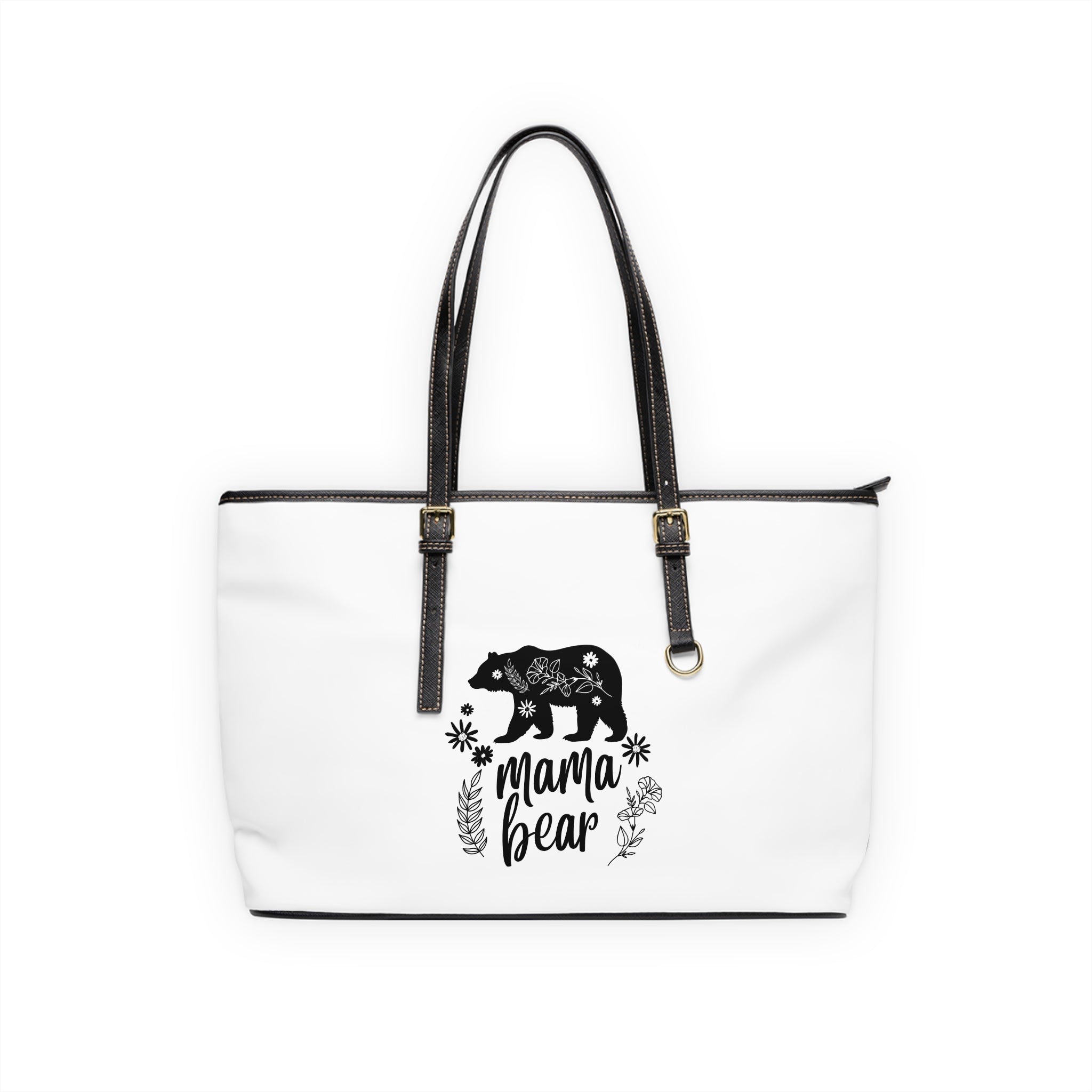 Handbag | 'Mama Bear' Shoulder Bag – Floral Bear Tote for Moms