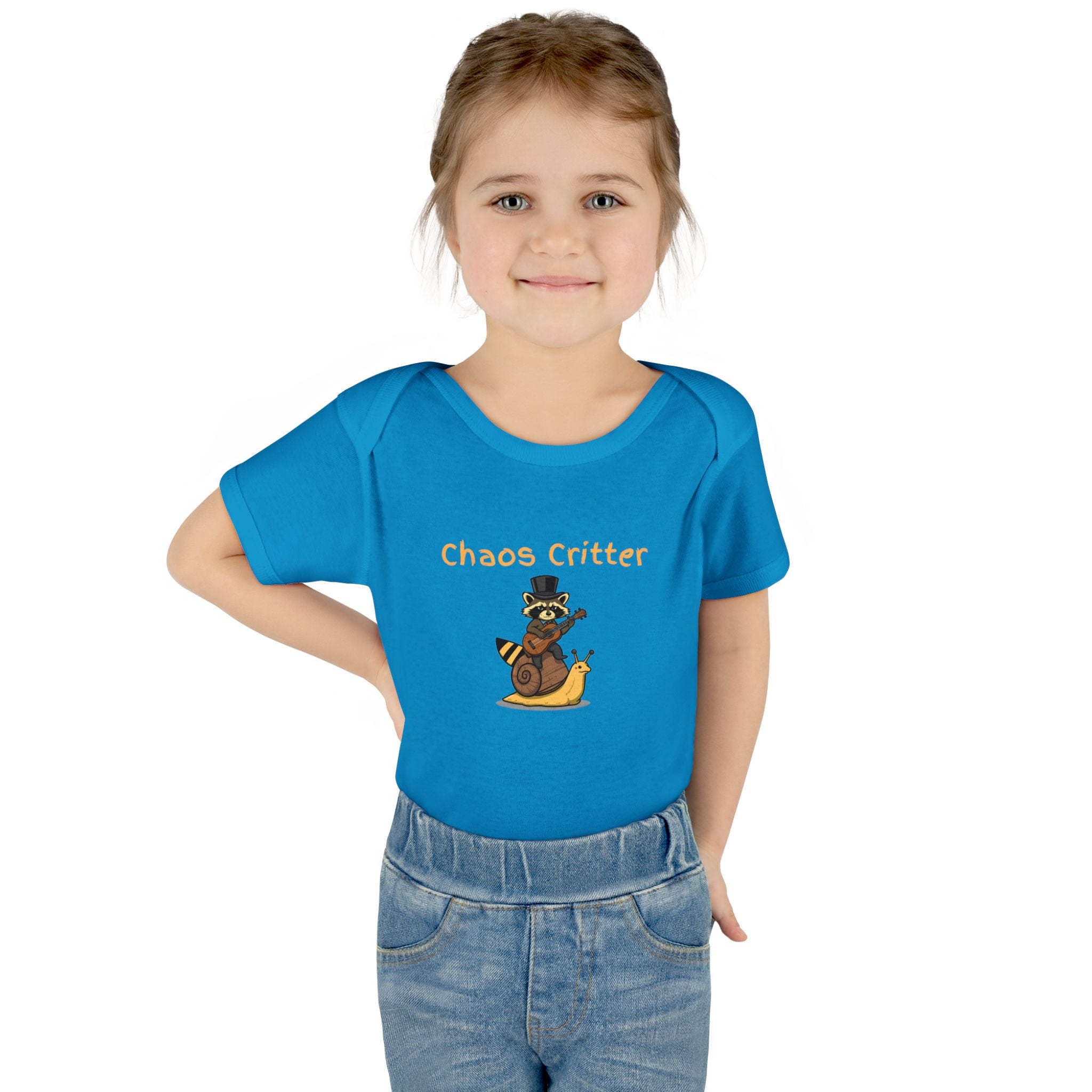 Baby Bodysuit | 'Chaos Critter' Playful Racoon Baby Onesie