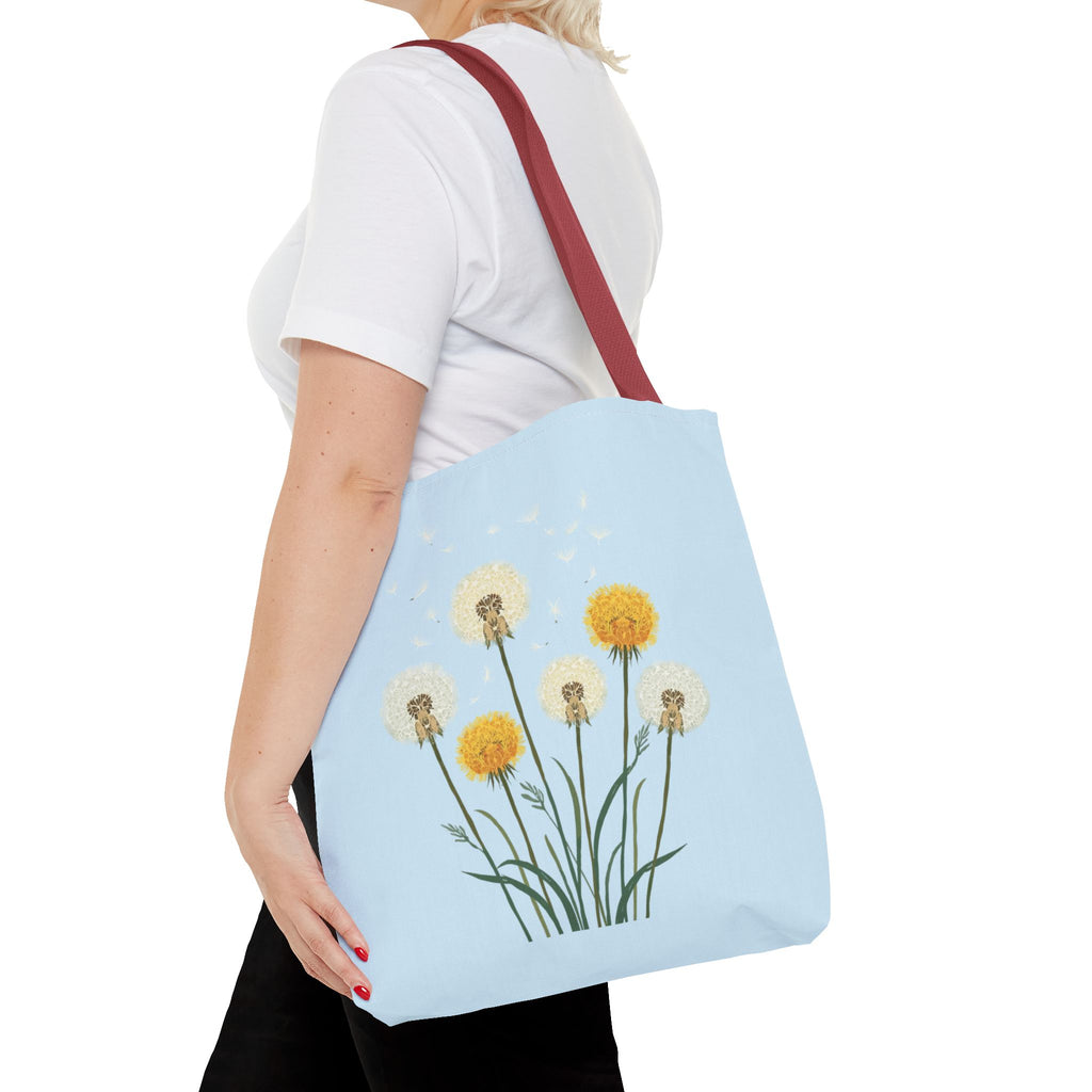 Tote Bag | Dandelions on Light Blue Background