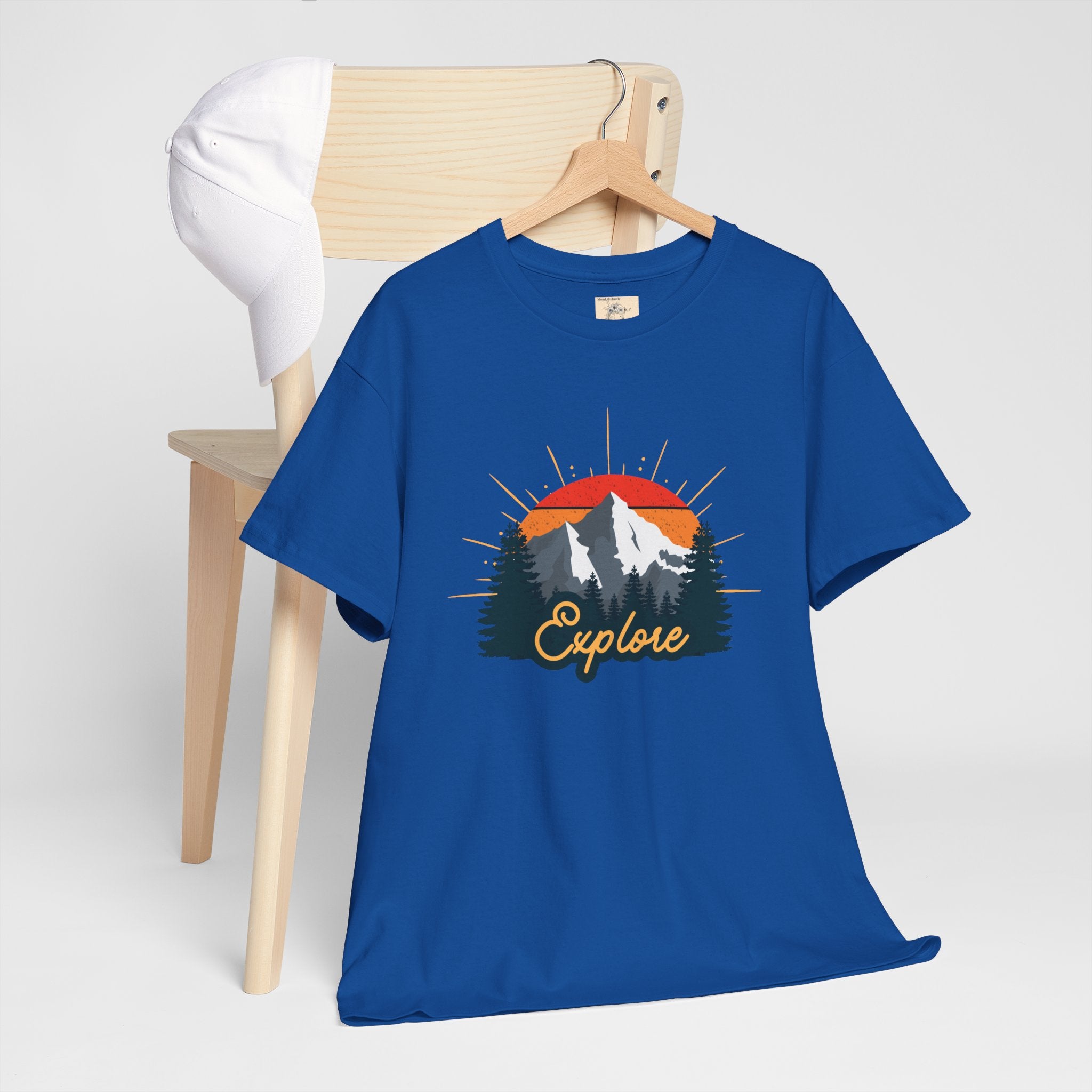 T-Shirt | Vintage Sunset 'Explore' Outdoor Adventure Shirt