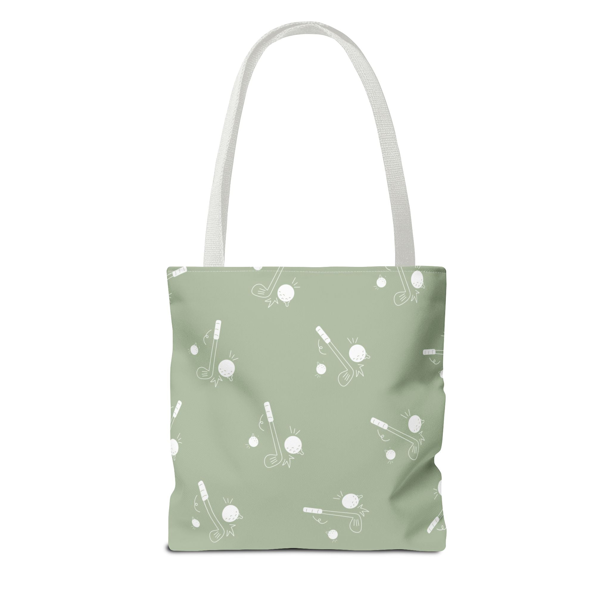 Tote Bag | Sage Green and Golf Pattern Shoulder Bag