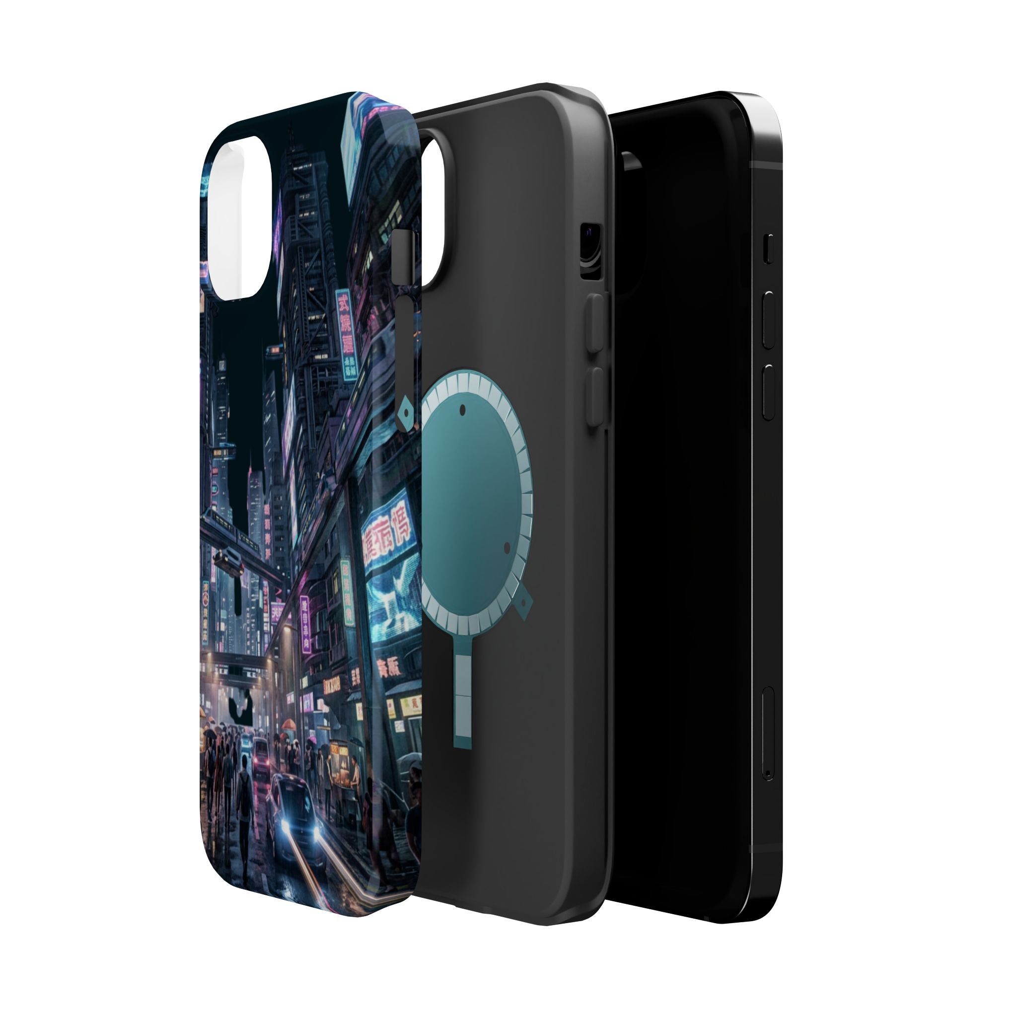 Phone Case | Cyberpunk City Magnetic Impact-Resistant Phone Cover