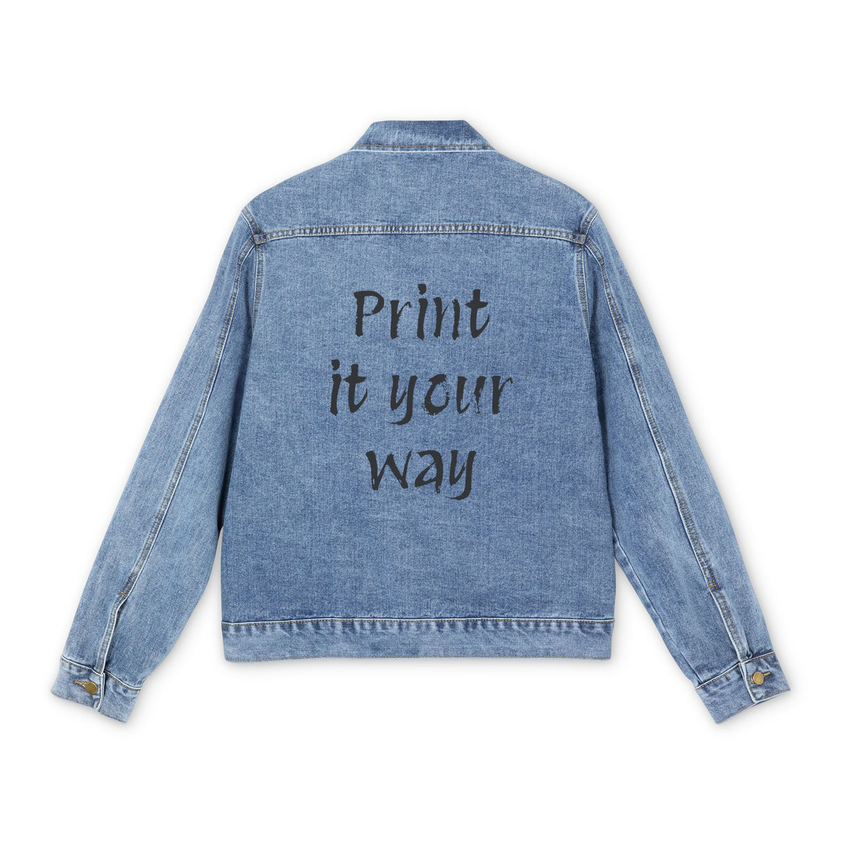 Men's Denim Jacket Customizable Script
