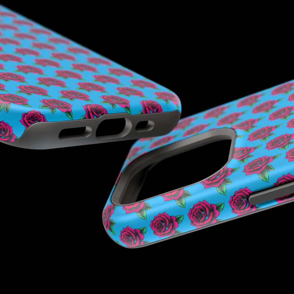 Phone Cases | Bright Rose Pattern Magnetic Impact-Resistant Case