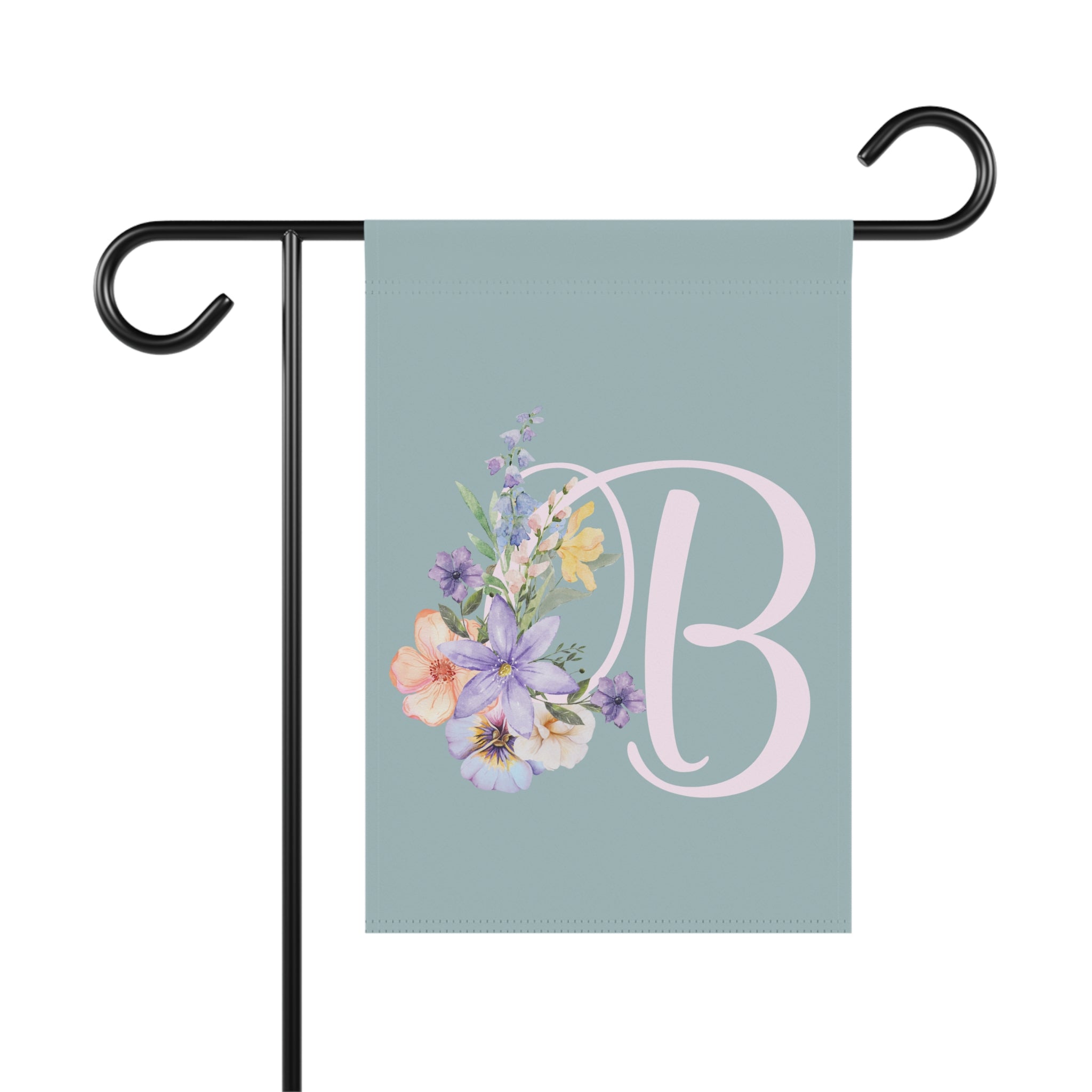 Home & Garden Banner | 'B' Monogram Pastel Garden Flag