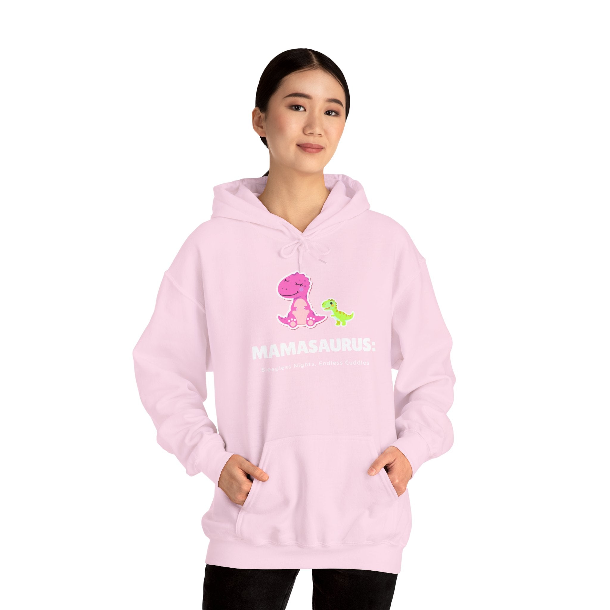Hoodie | 'Mamasaurus' Pink Mama Dino with Baby Sweater