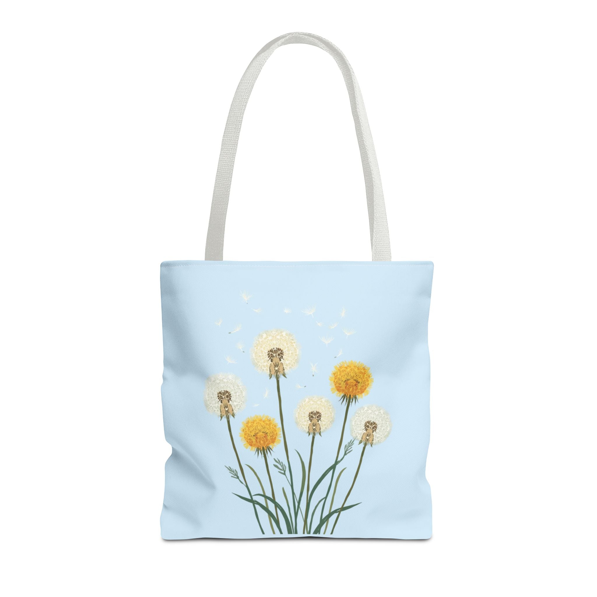Tote Bag | Dandelions on Light Blue Background