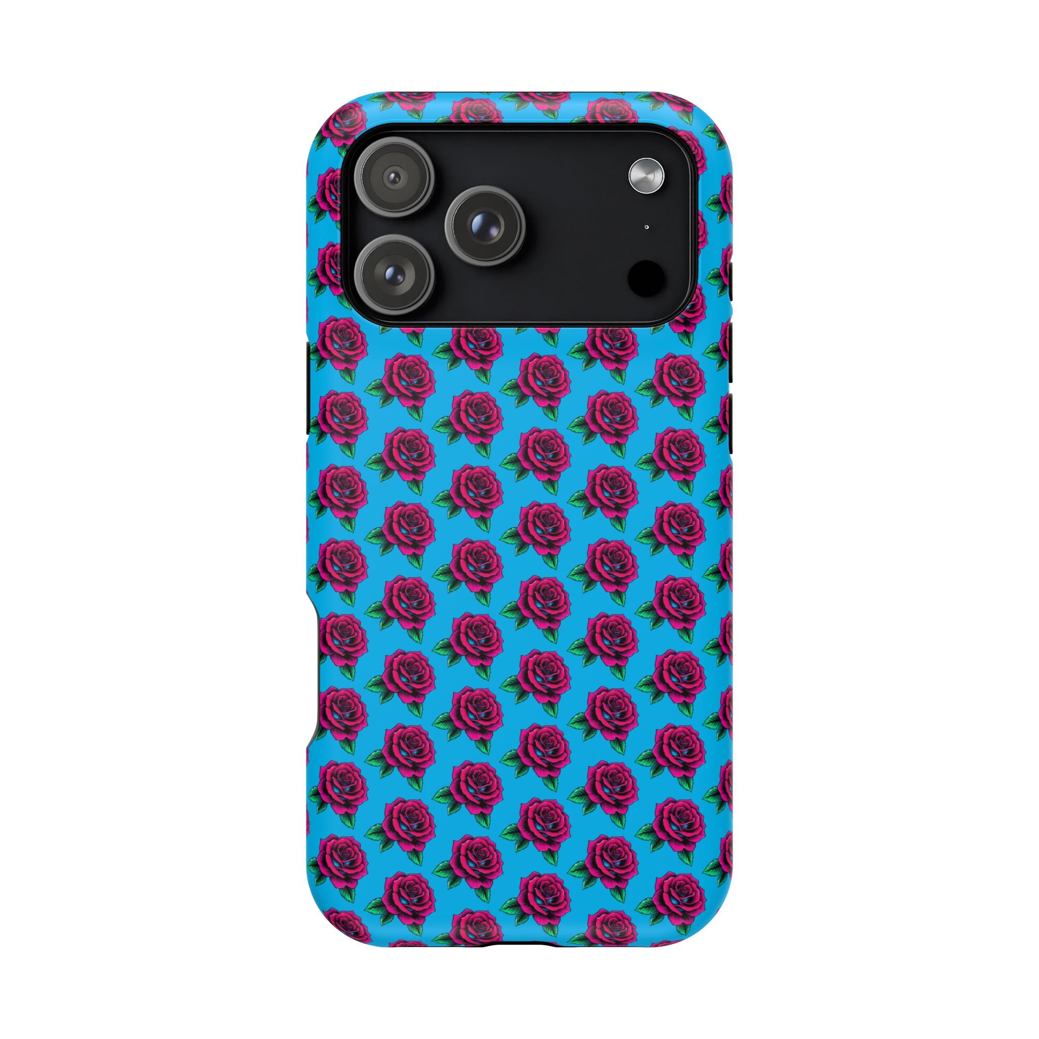 Phone Cases | Bright Rose Pattern Magnetic Impact-Resistant Case