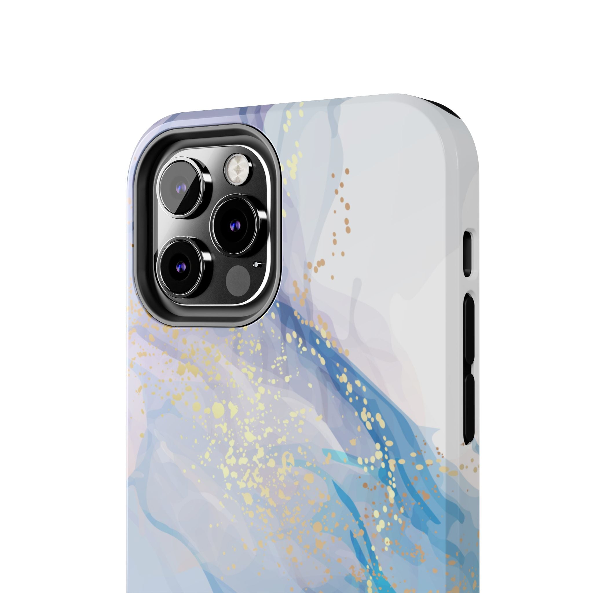 Phone Case | Gold Fleck Blue Marble Tough Protective Phone Cover