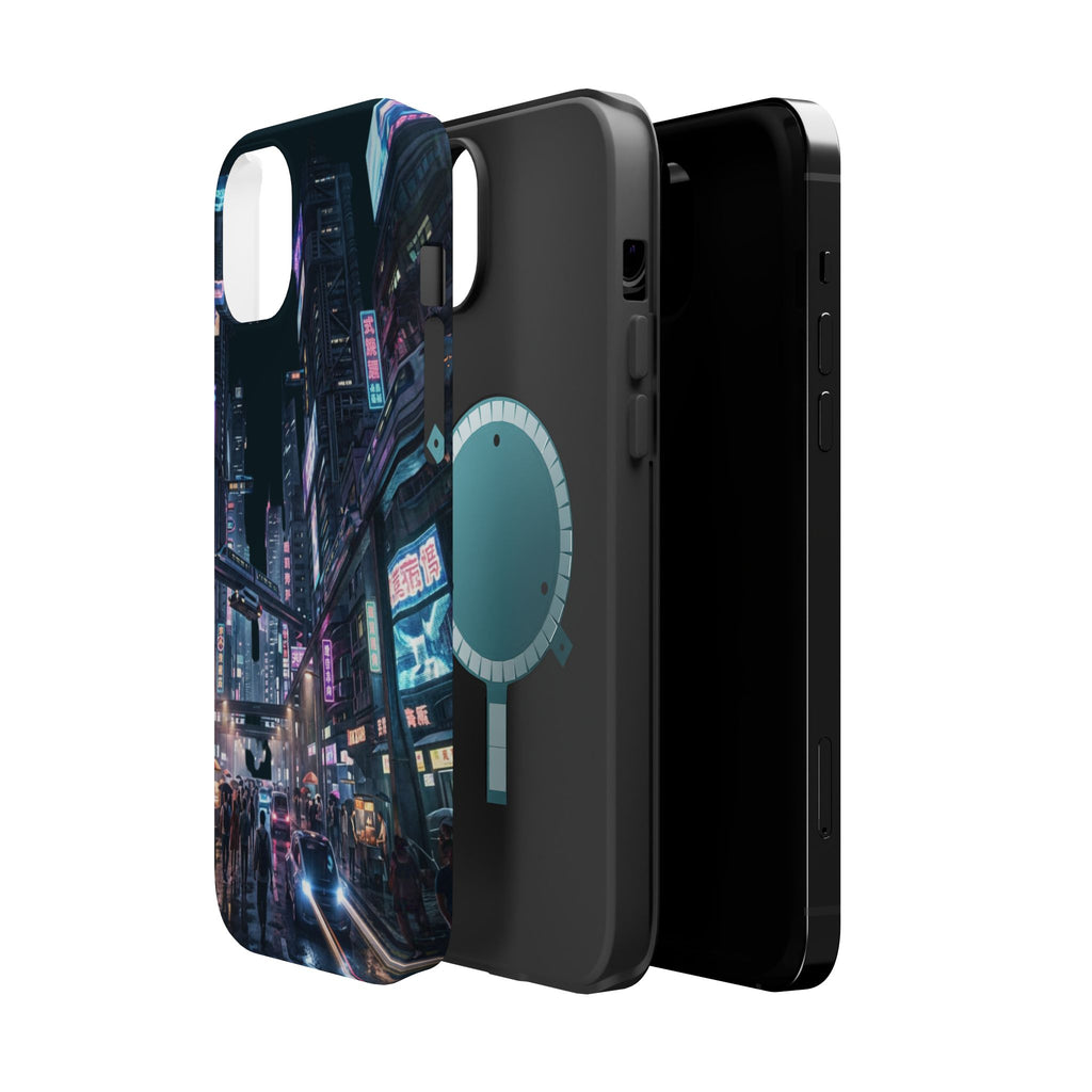 Phone Case | Cyberpunk City Magnetic Impact-Resistant Phone Cover