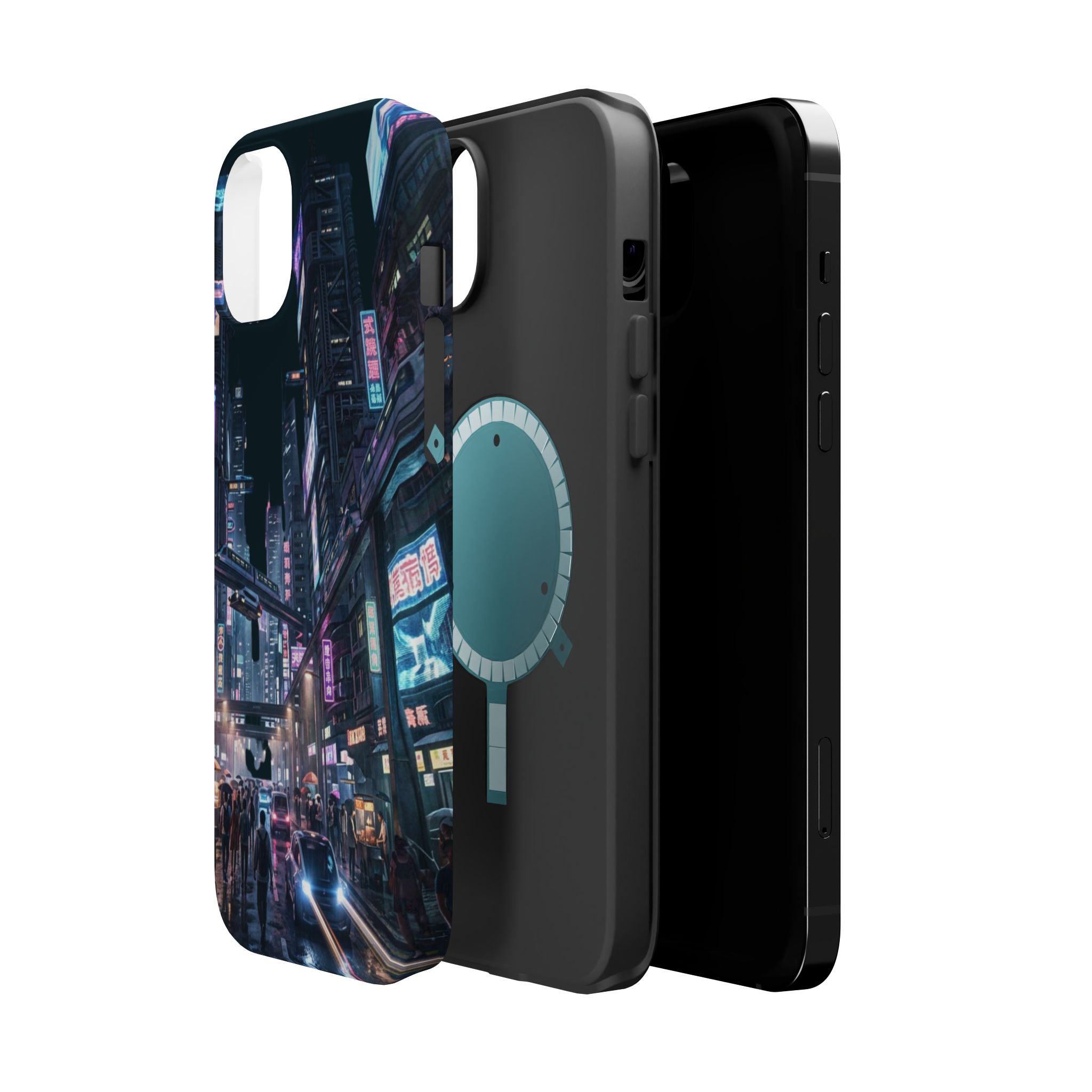 Phone Case | Cyberpunk City Magnetic Impact-Resistant Phone Cover
