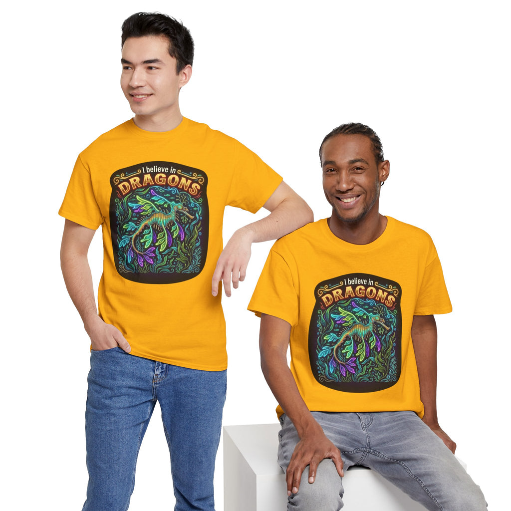T-Shirt | 'I Believe in Dragons' Colorful Graphic Tee