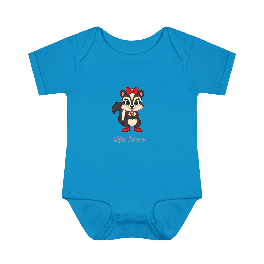 Baby Bodysuit | Cute Skunk Cartoon 'Little Stinker' Graphic Infant Onesie