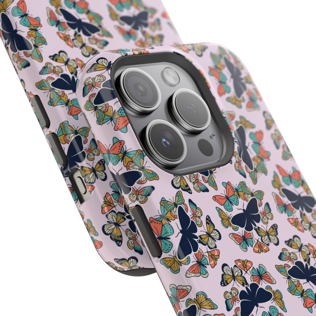 Phone Cases | Pastel Butterflies and Moths Pattern Magnetic Impact-Resistant Case
