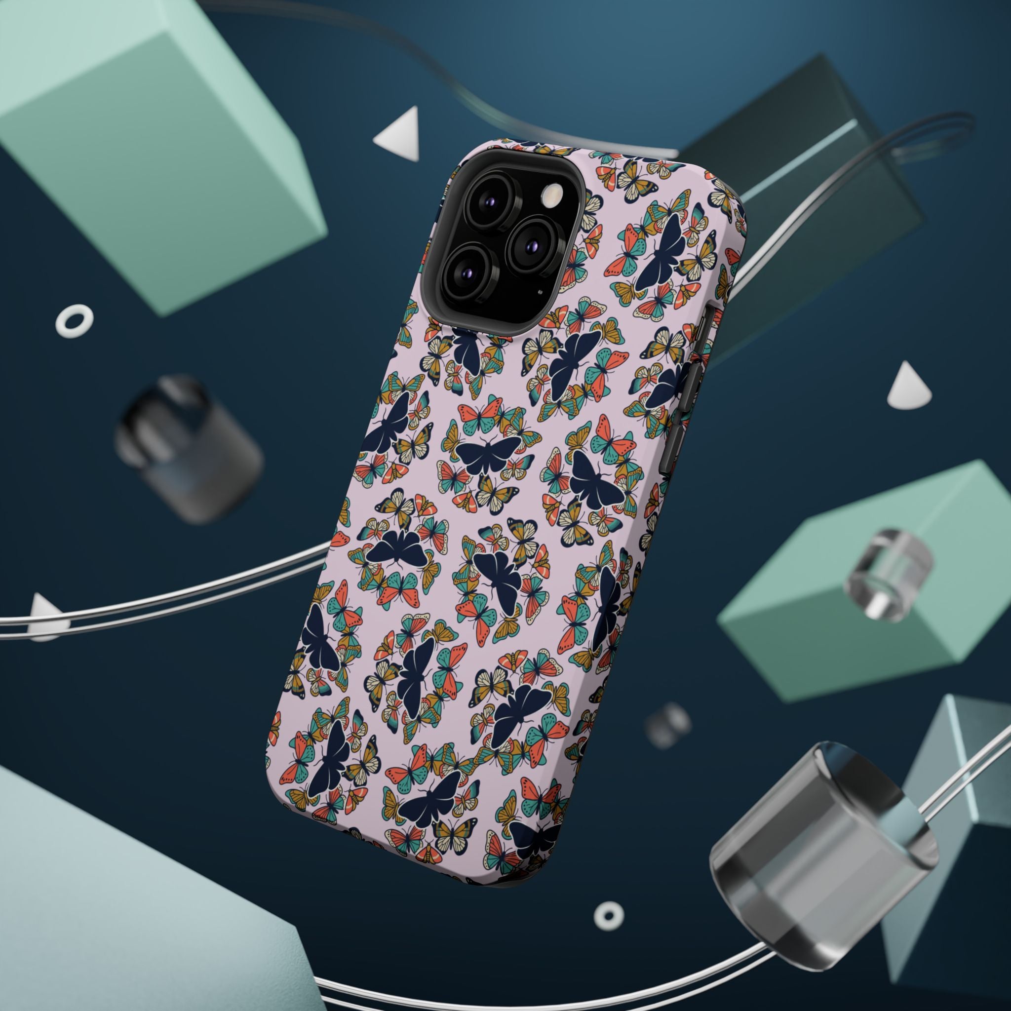 Phone Cases | Pastel Butterflies and Moths Pattern Magnetic Impact-Resistant Case