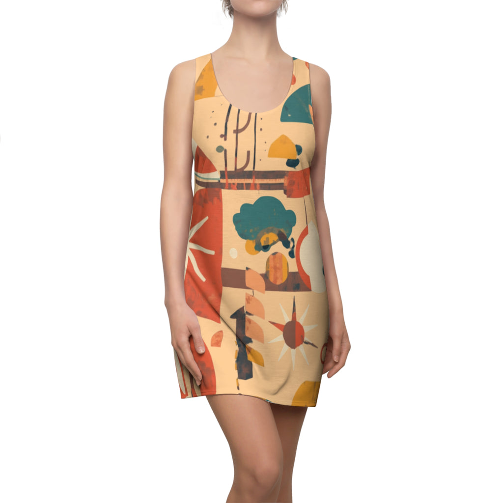 Women's Racerback Dress | Abstract Art Summer Dress