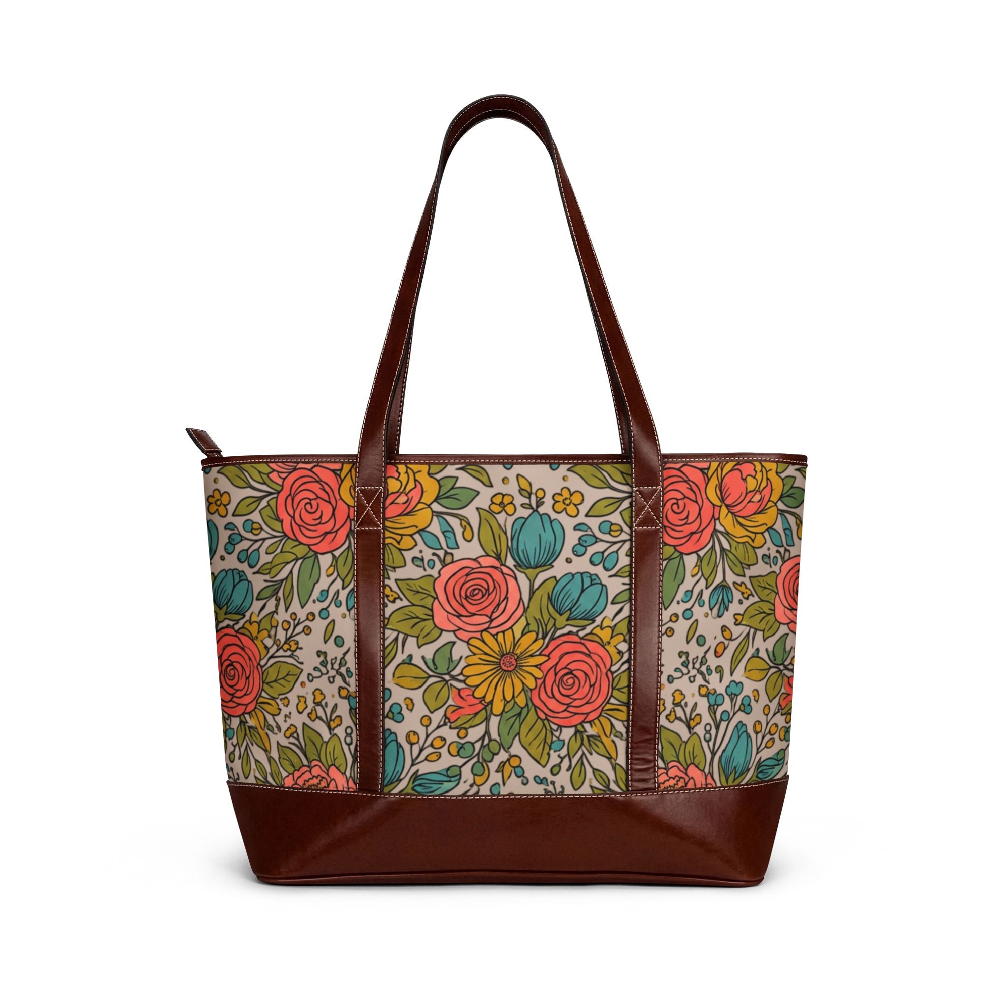 Handbag | Vintage Rose & Sunflower Print Shoulder Bag