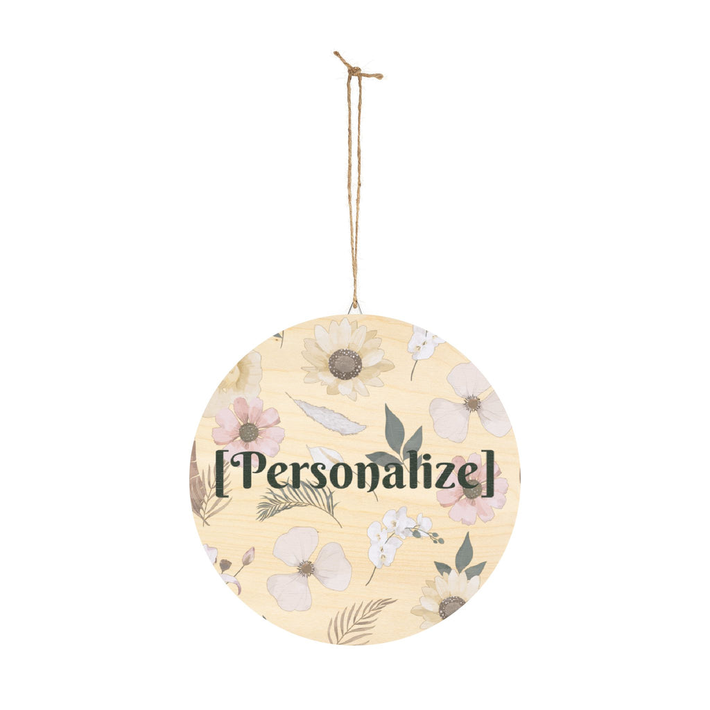 Wood Sign | Round Floral Custom Plaque