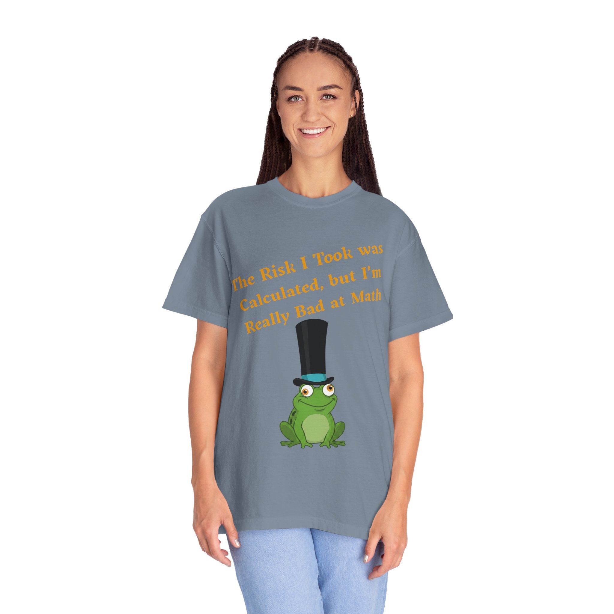 T-Shirt | Funny Frog "The Risk I Took Was Calculated" Graphic Tee
