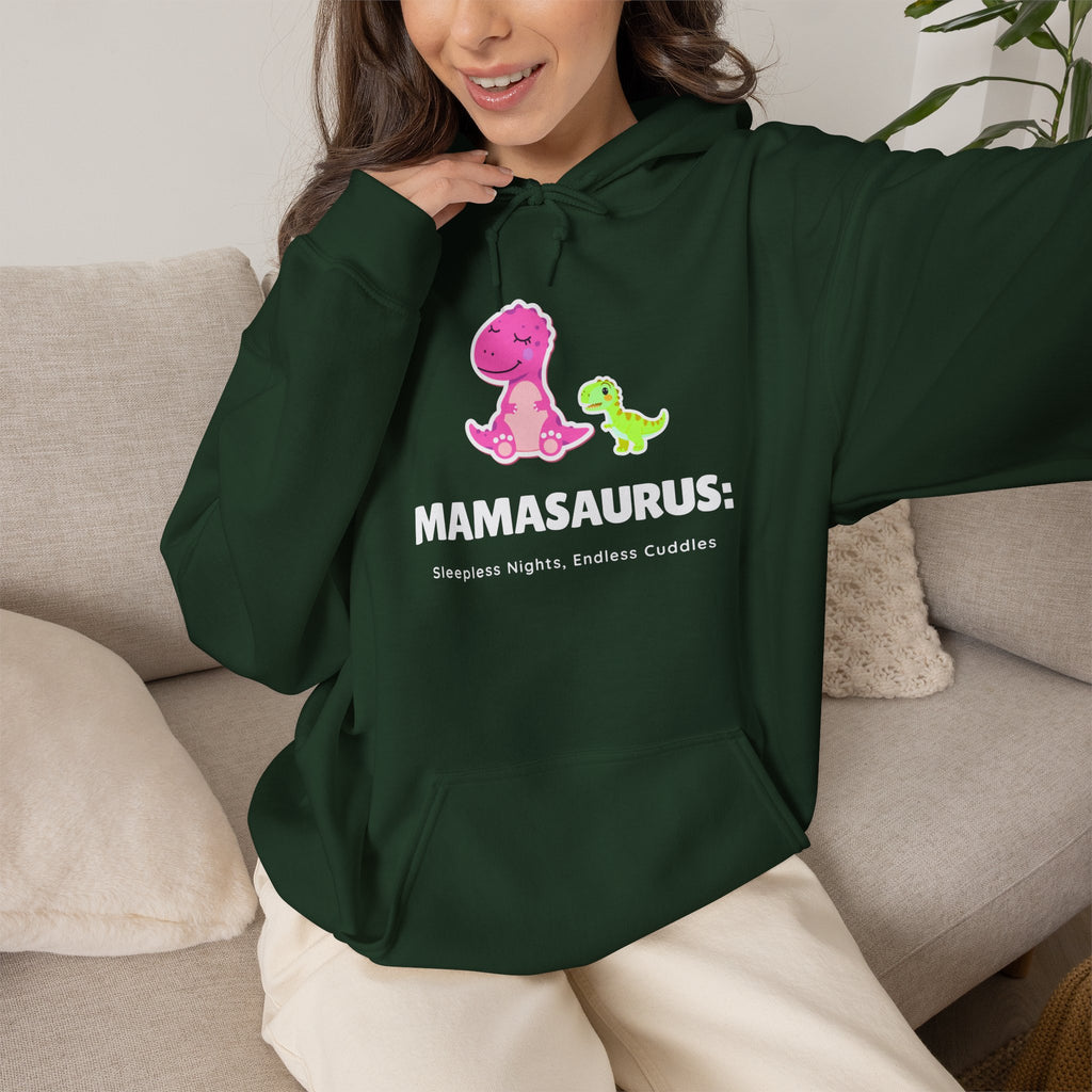 Hoodie | 'Mamasaurus' Pink Mama Dino with Baby Sweater