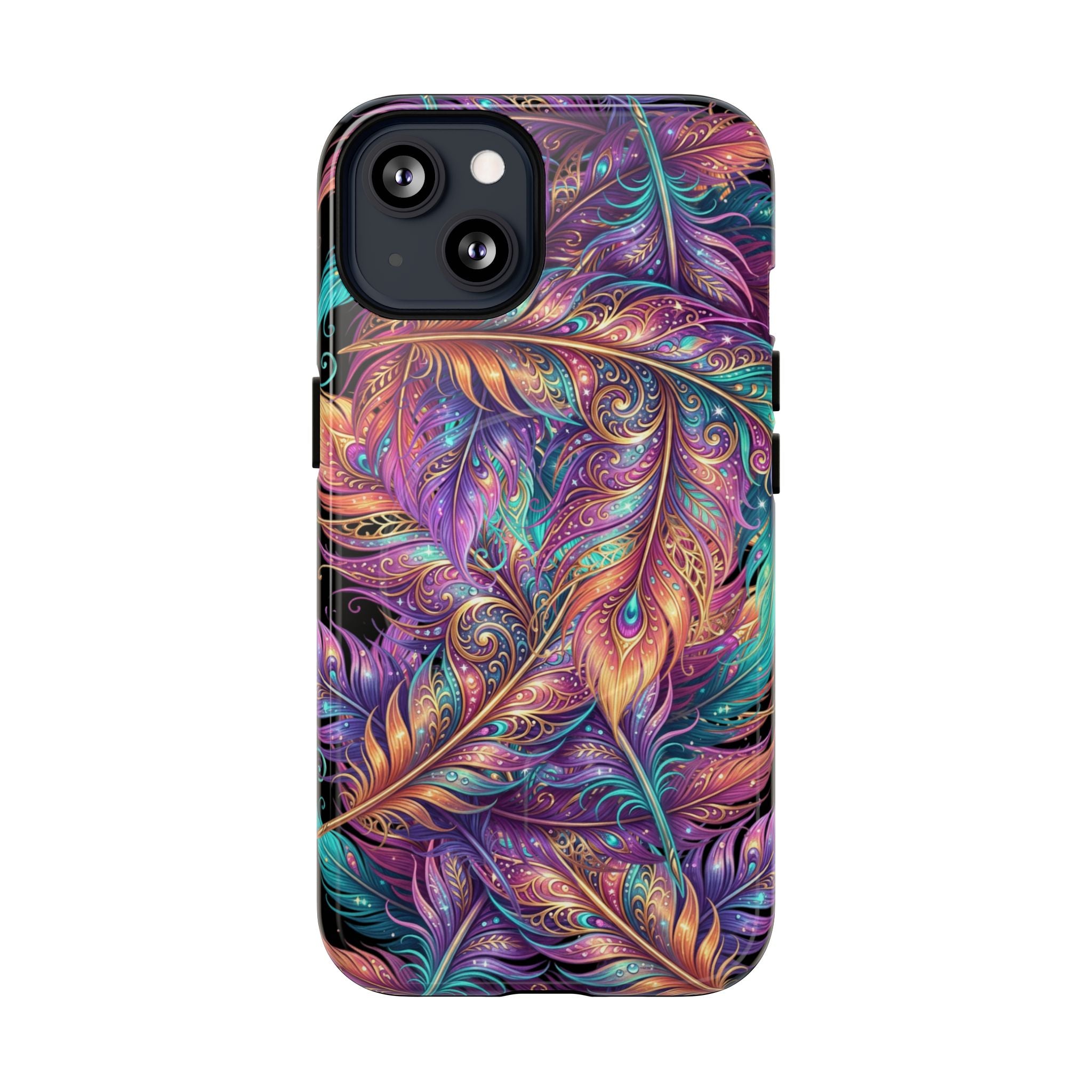 Phone Case | Colorful Feather Art Magnetic Tough Phone Cover