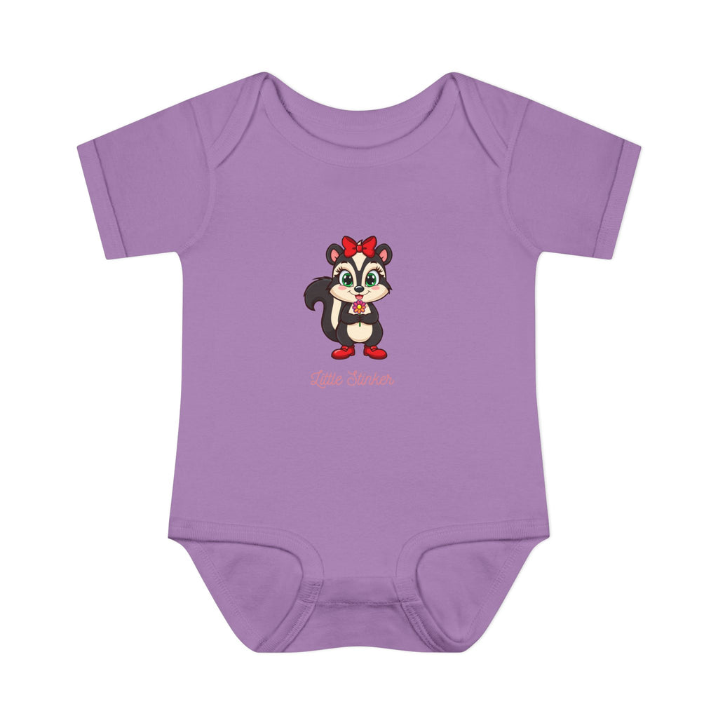 Baby Bodysuit | Cute Skunk Cartoon 'Little Stinker' Graphic Infant Onesie