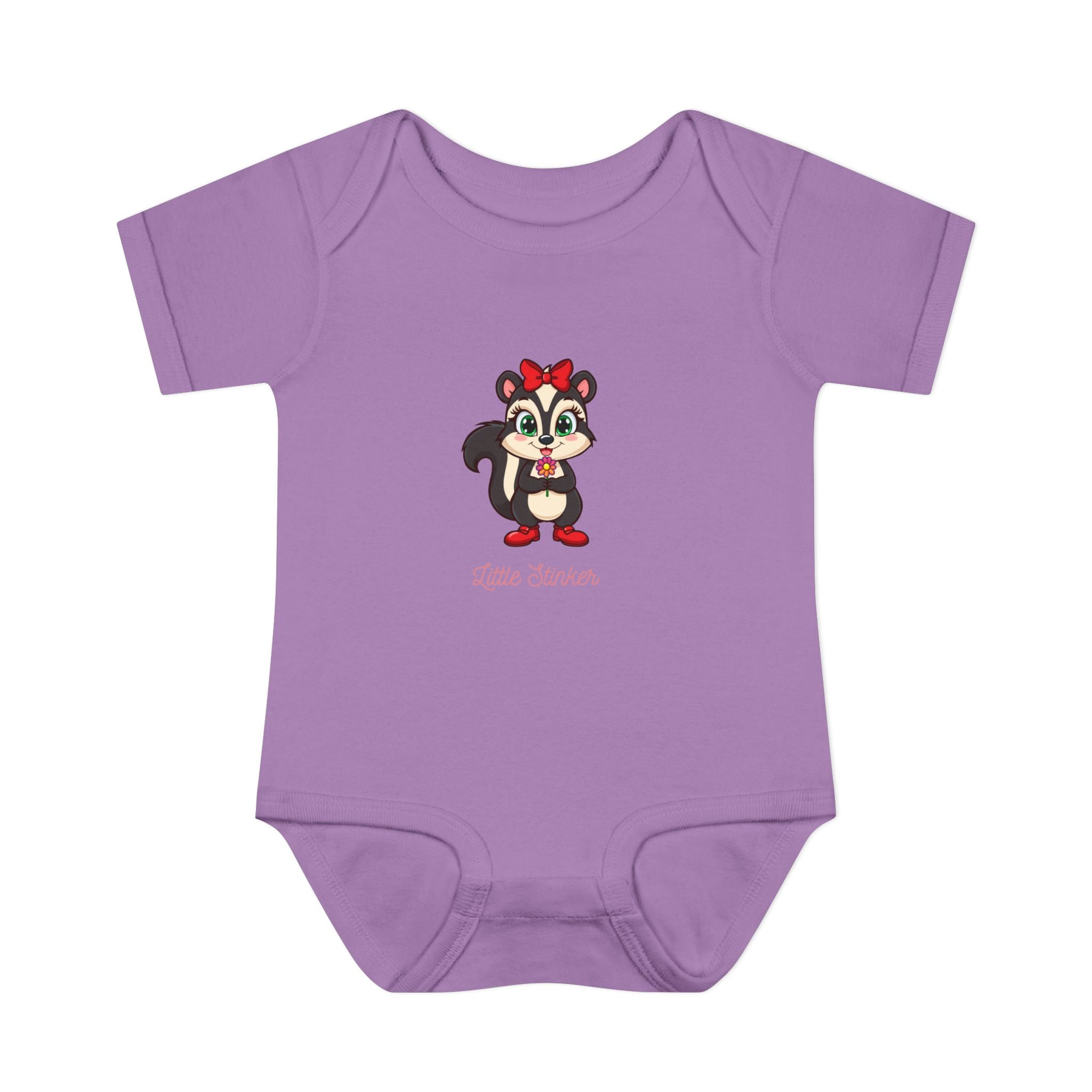 Baby Bodysuit | Cute Skunk Cartoon 'Little Stinker' Graphic Infant Onesie