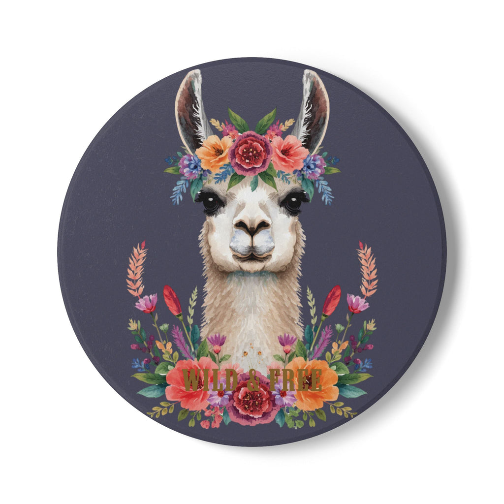 Coasters | Cute Boho Llama Ceramic Drink Coasters