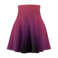 Women's Skater Skirt | Ombre Pink to Deep Plum Flared A-line Fashion