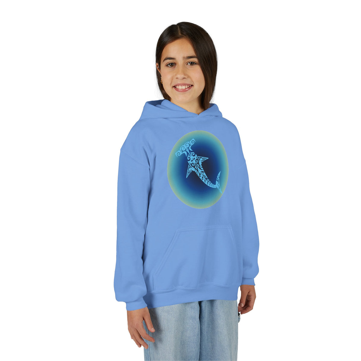 Tribal Hammerhead Youth Hoodie