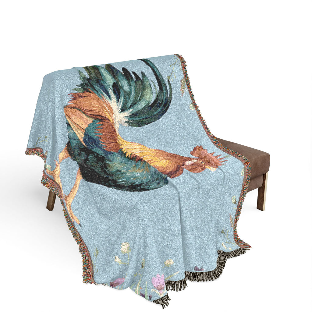 Farmhouse Rooster Tapestry Blanket