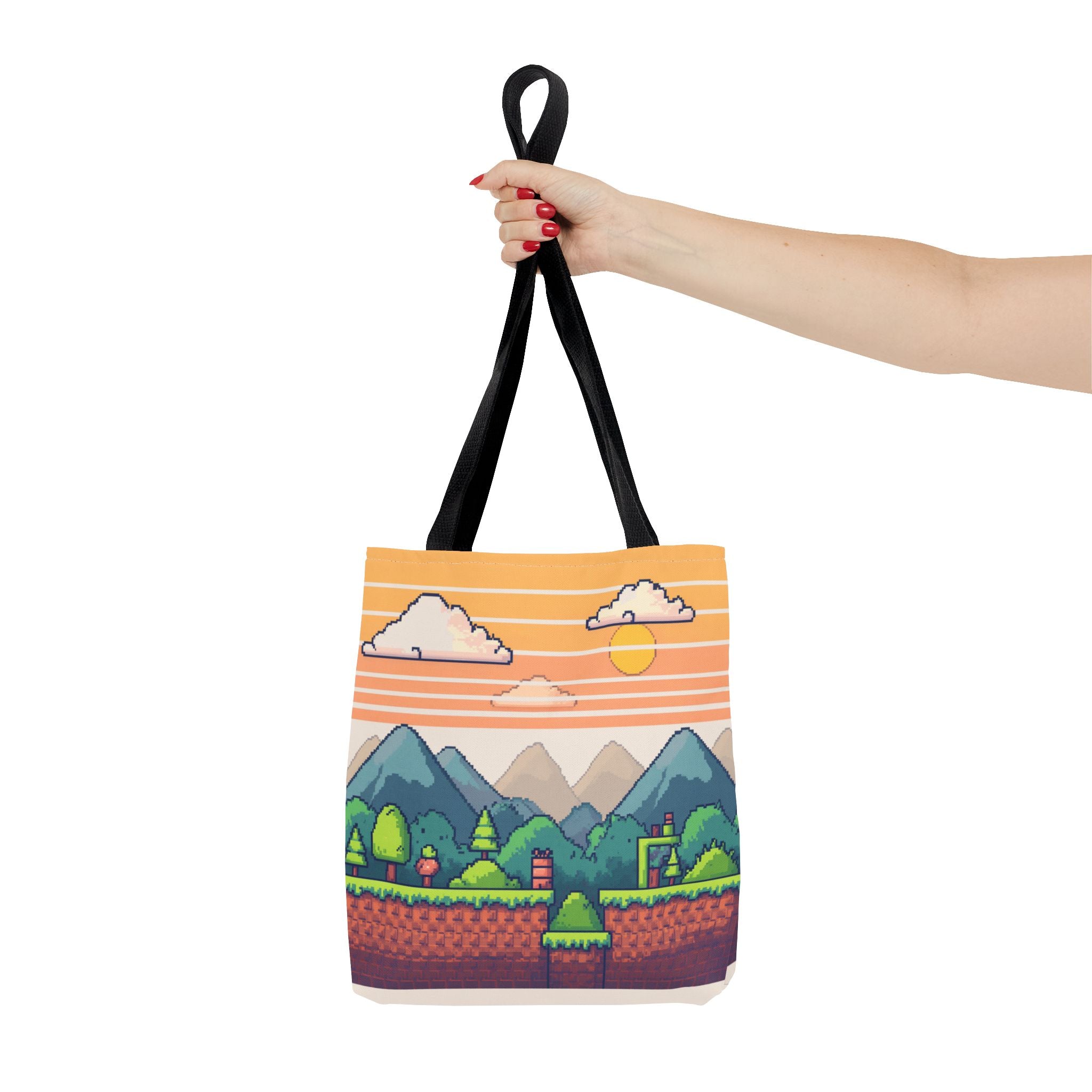 Tote Bag | Pixel Sunset Mountain Gamer Tote