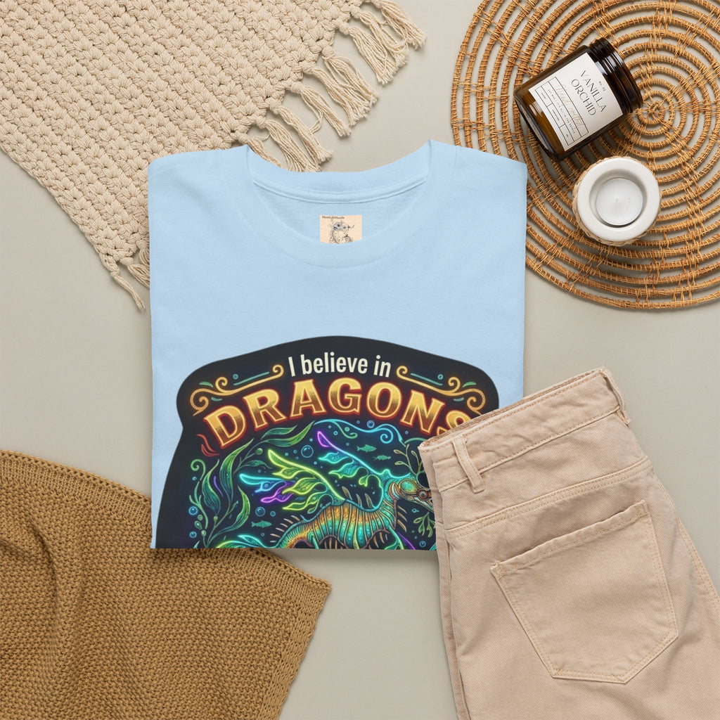 T-Shirt | 'I Believe in Dragons' Colorful Graphic Tee