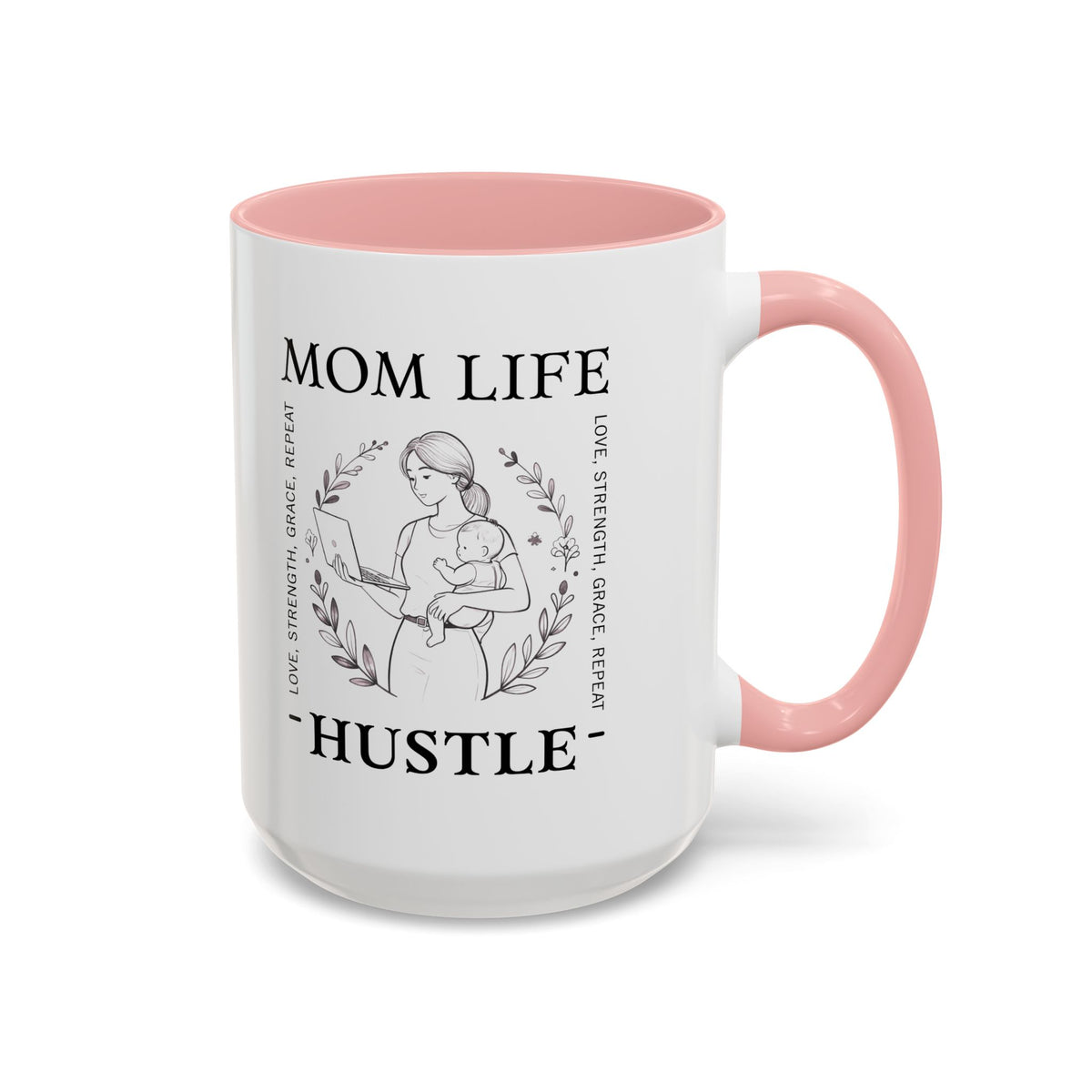 Mom Life Hustle Ceramic Accent Mug