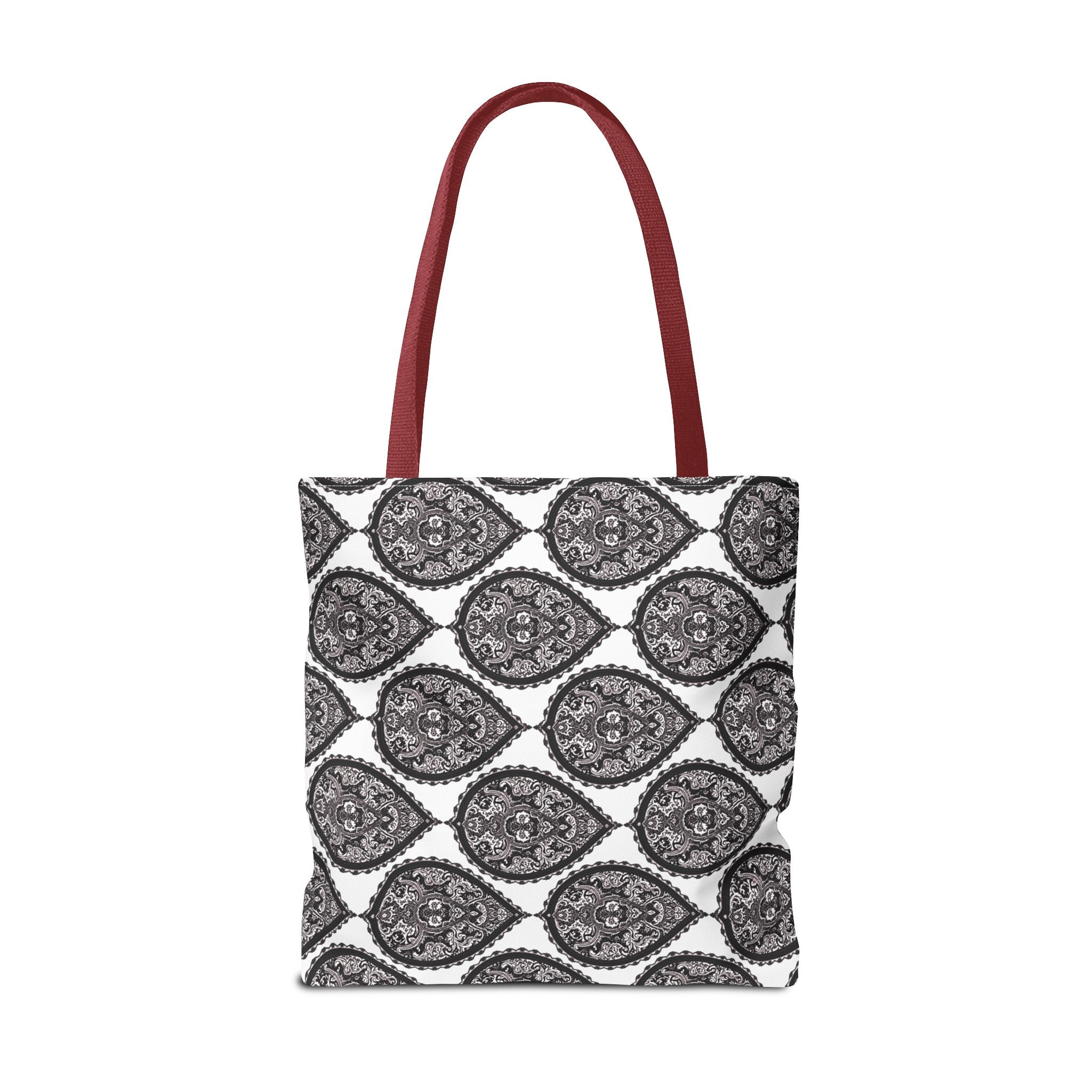 Tote Bag | Black & White Paisley Pattern