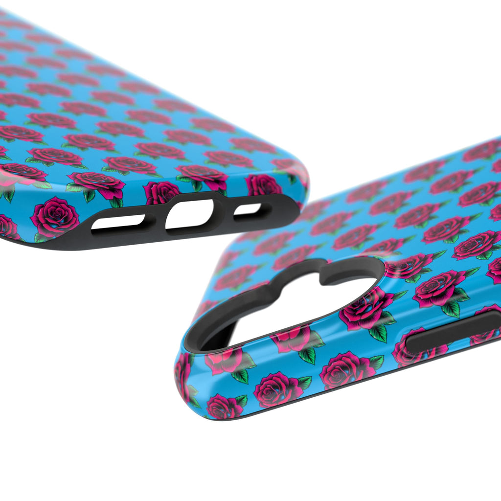 Phone Cases | Bright Rose Pattern Magnetic Impact-Resistant Case