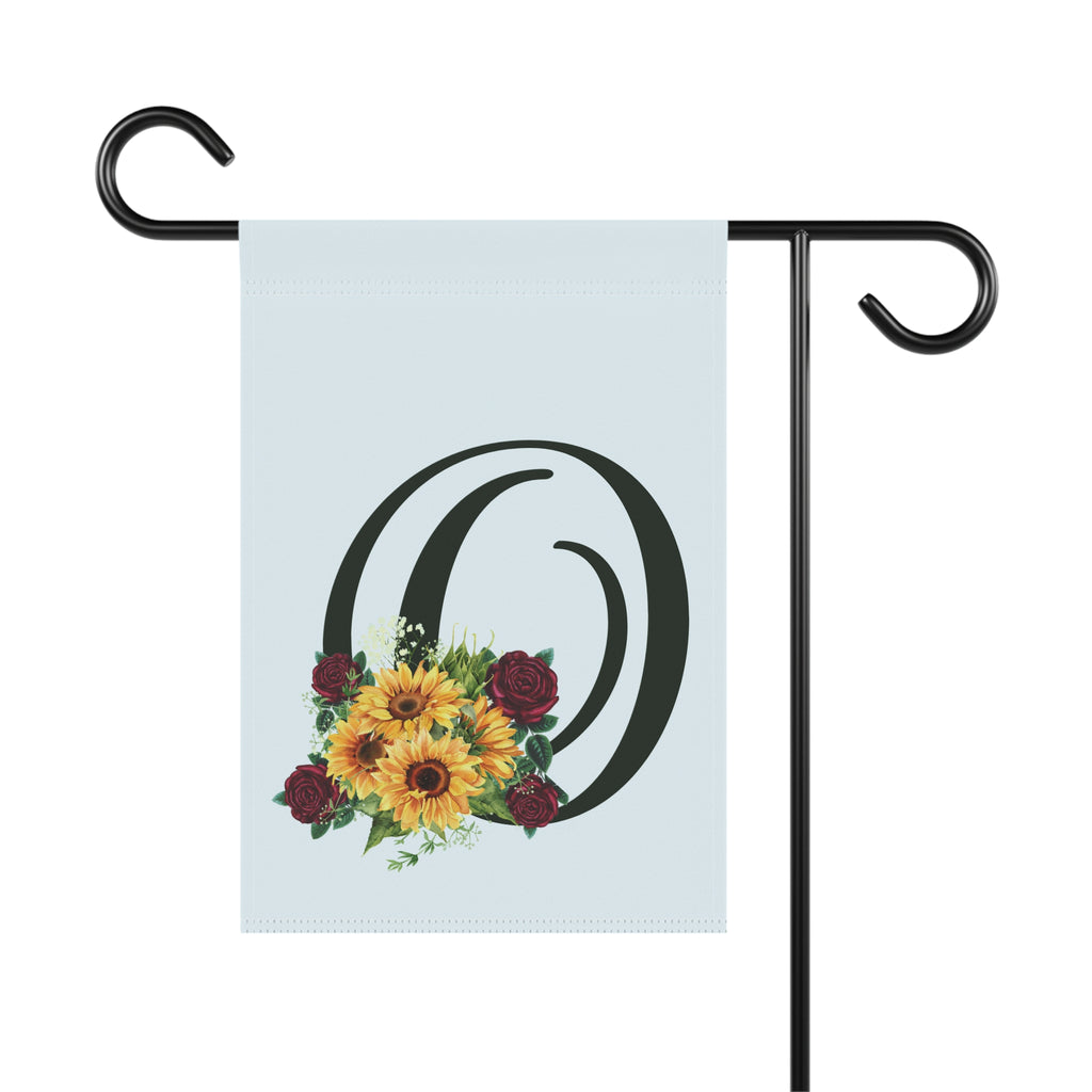 Home & Garden Banner | 'O' Monogram Sunflower & Rose Flag
