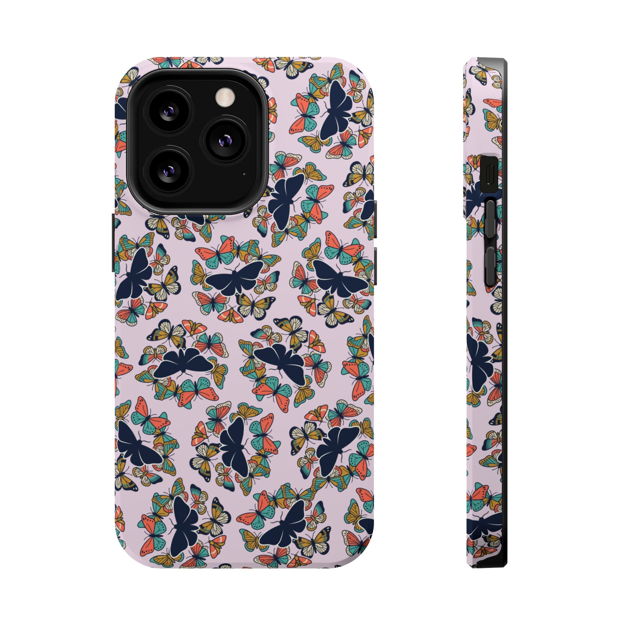 Phone Cases | Pastel Butterflies and Moths Pattern Magnetic Impact-Resistant Case