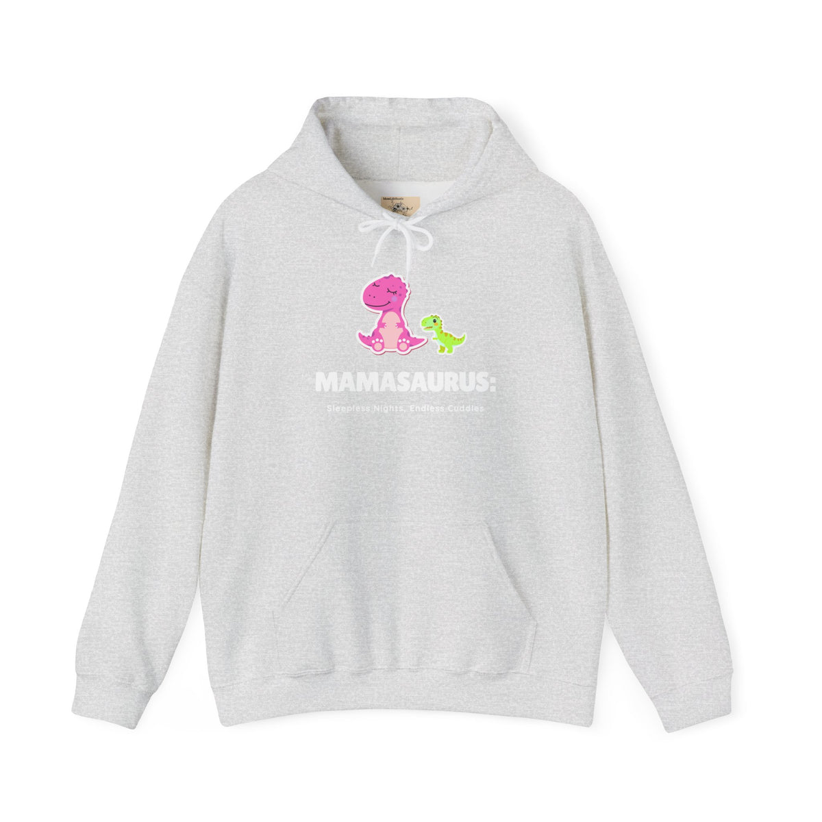 Pink Mama Dino with Baby Hoodie