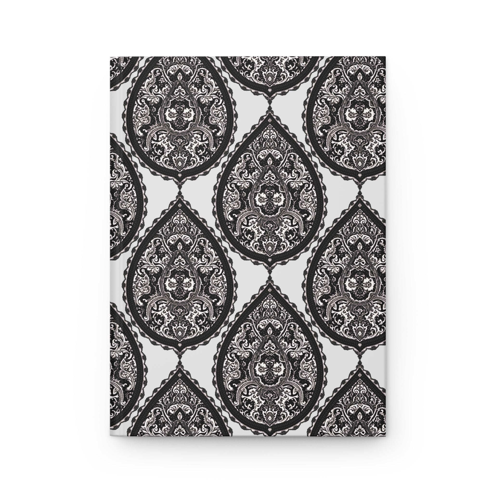 Journal | Classic Black White Damask Pattern Hardcover Notebook