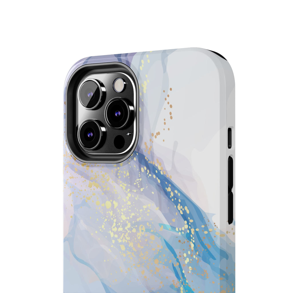 Phone Case | Gold Fleck Blue Marble Tough Protective Phone Cover