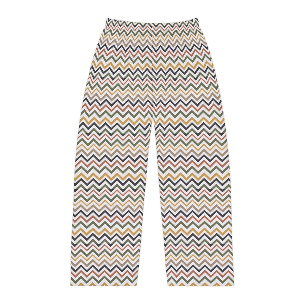 Pajama Pants | Chevron Lounge Pants — Retro Zigzag Men’s Pajama Trousers
