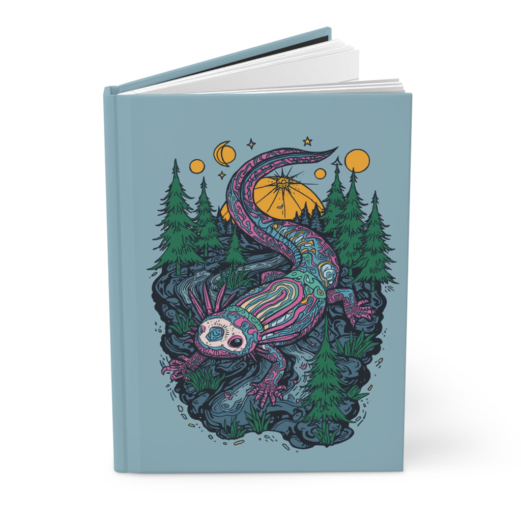 Journal | Psychedelic Axolotl Illustration Hardcover Matte Notebook